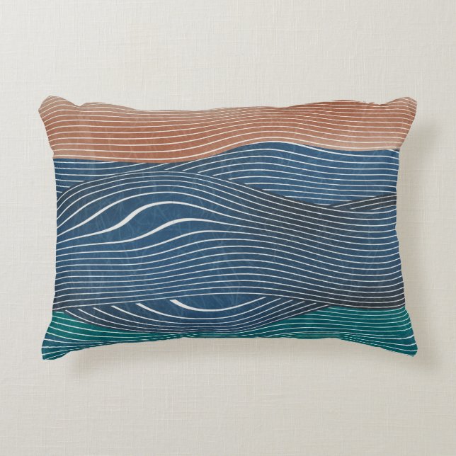 Natural landscape hills: seamless pattern. accent pillow (Front)
