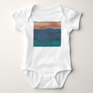 Natural landscape hills: seamless pattern. baby bodysuit