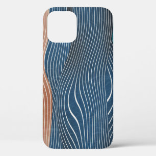Natural landscape hills: seamless pattern. iPhone 12 case