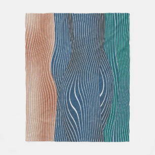 Natural landscape hills: seamless pattern. fleece blanket