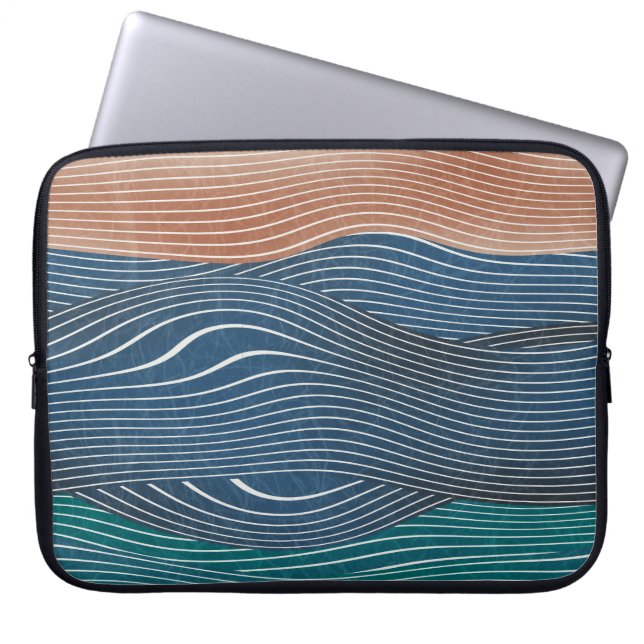 Natural landscape hills: seamless pattern. laptop sleeve (Front)