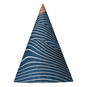Natural landscape hills: seamless pattern. party hat
