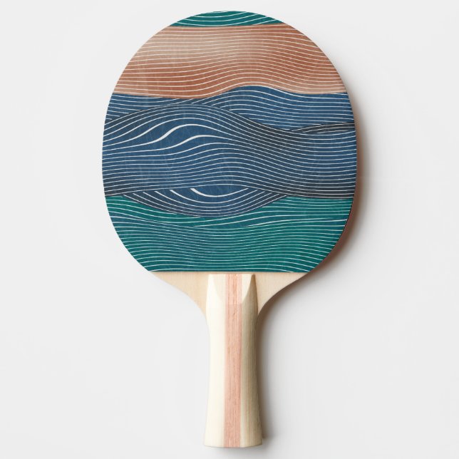 Natural landscape hills: seamless pattern. ping pong paddle (Front)