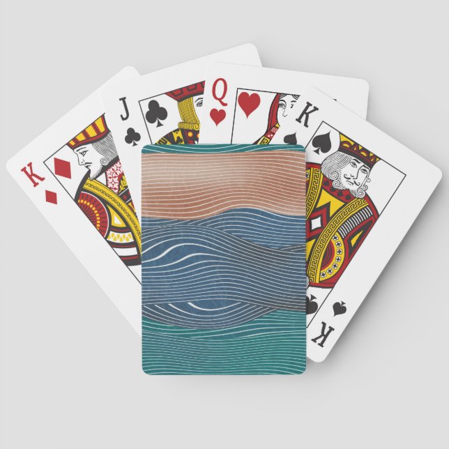 Natural landscape hills: seamless pattern. playing cards (Back)