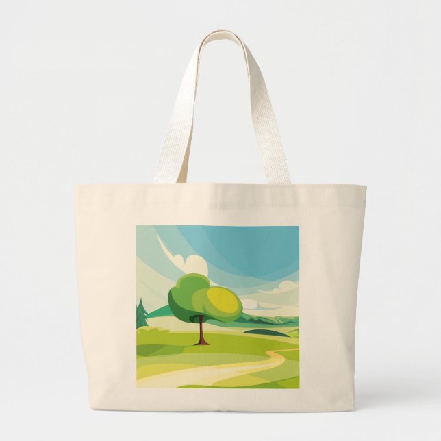  Natural landscape Large Tote Bag (Front)