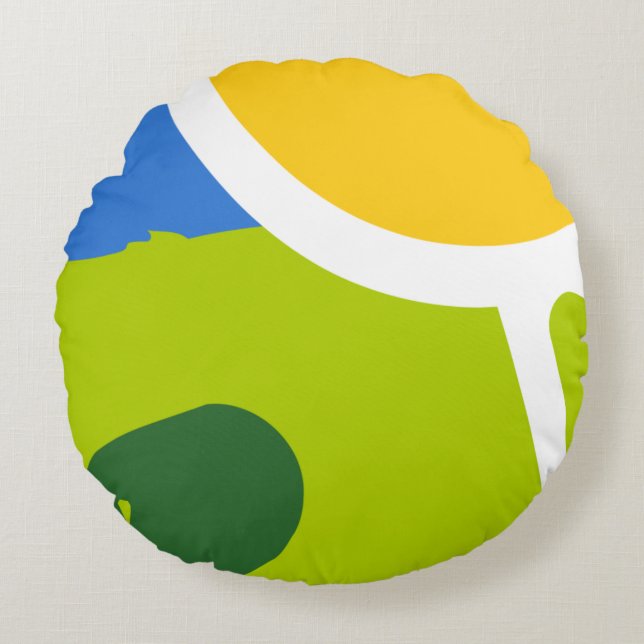 Natural landscape round pillow (Front)