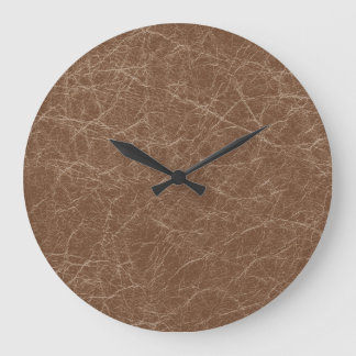 Natural Leather Texture: Seamless Brown Detail Large Clock