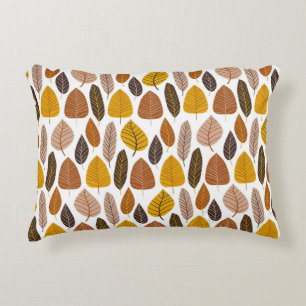Natural Leaves: Neutral Seamless Pattern. Accent Pillow