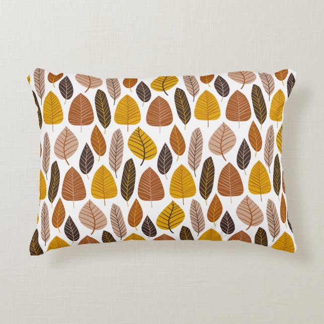 Natural Leaves: Neutral Seamless Pattern. Accent Pillow (Front)