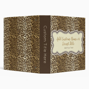 Natural Leopard Custom Name & Title Binder