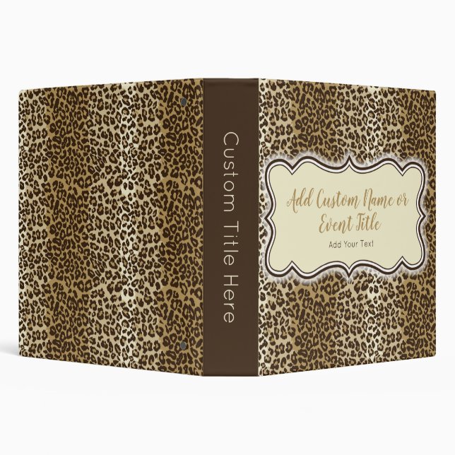 Natural Leopard Custom Name & Title Binder (Background)
