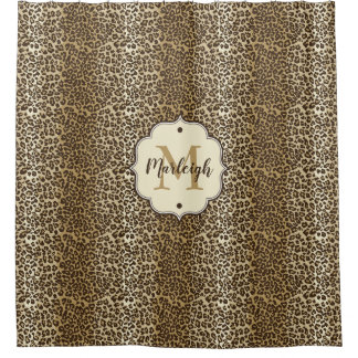 Natural Leopard Print Custom Monogram Name