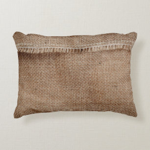 Natural line texture backgroundcoffee, sack, abstr accent pillow