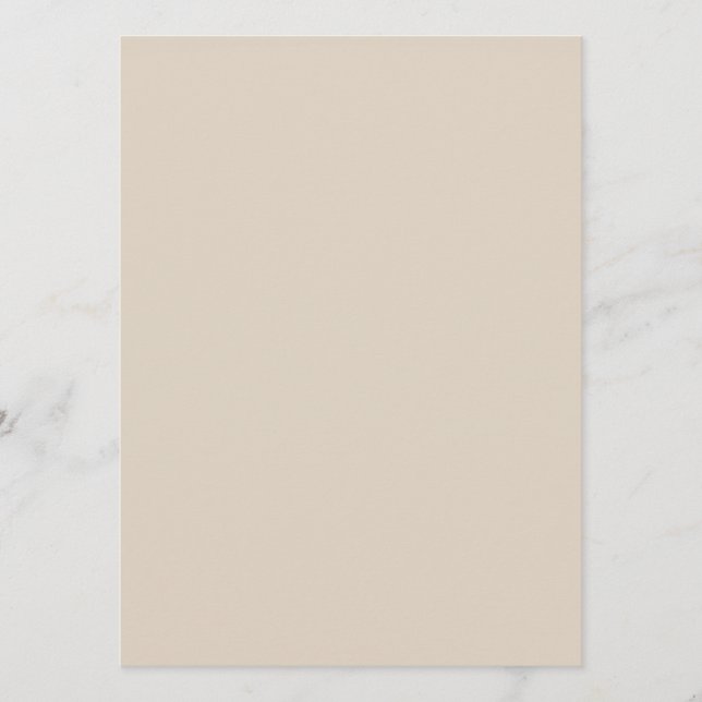 Natural Linen Solid Color Menu (Front)