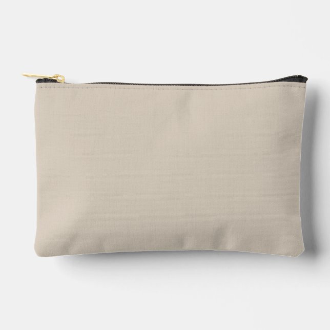 Natural Linen Solid Colour Accessory Pouch (Front)