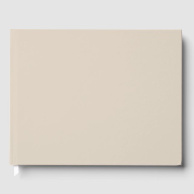 Natural Linen Solid Colour Guest Book (Front)