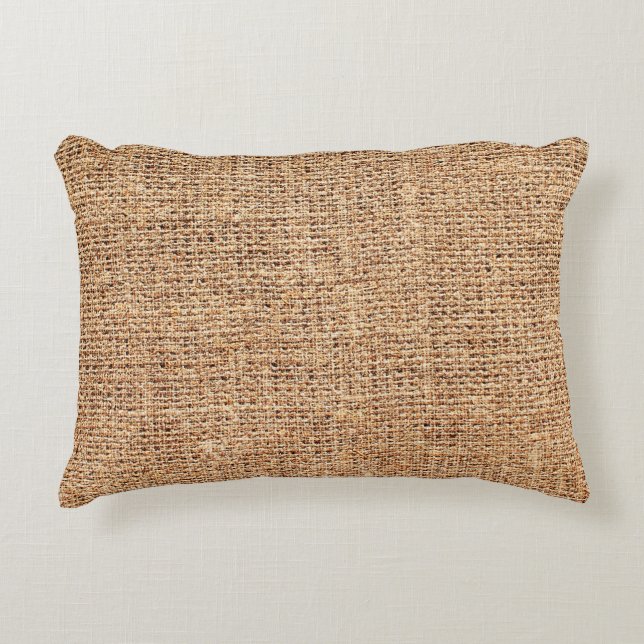Natural linen texture as background accent pillow (Front)