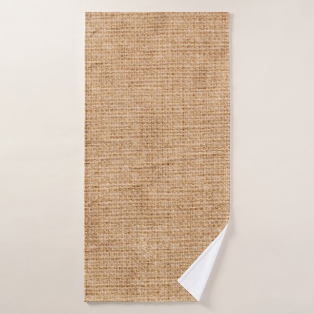 Natural linen texture as backgroundbagging, beige, bath towel (Bath Towel)