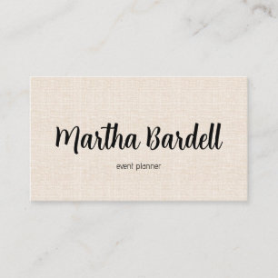 Natural Linen Texture Business Card