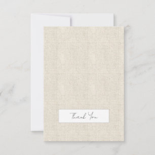 Natural Linen Timeless All Purpose Classic Thank You Card