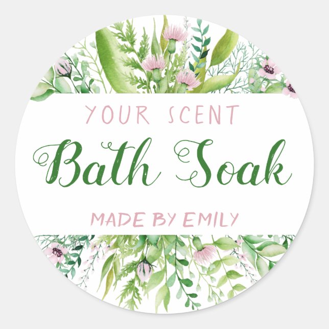 Natural Looking Lush Bath Bomb Salt Soak Labels (Front)