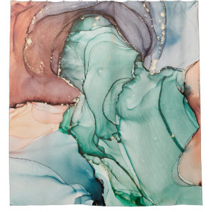 Natural luxury abstract fluid art painting in alco