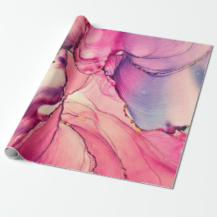 Natural luxury abstract fluid art painting in alco wrapping paper