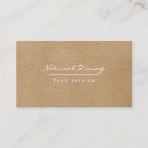 Natural Minimalist Brown Speckled Business Card