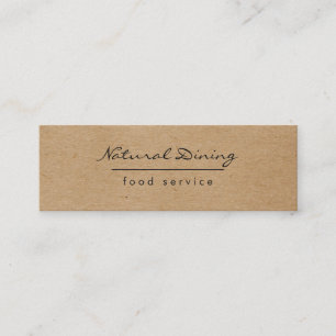Natural Minimalist Brown Speckled Mini Business Card