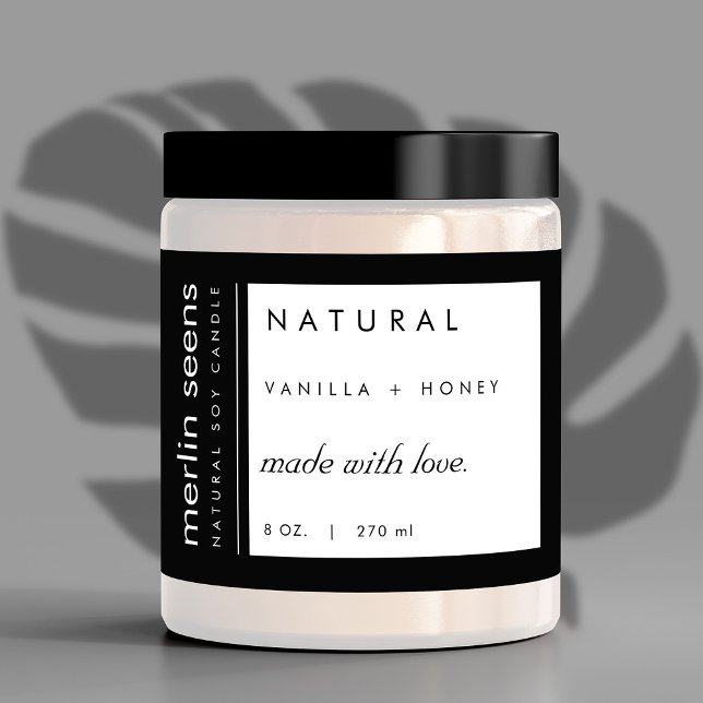 Natural Modern Candle Product Label Stickers (Creator Uploaded)