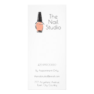 Natural Nail Salon Manicure Pedicure Price List Rack Card
