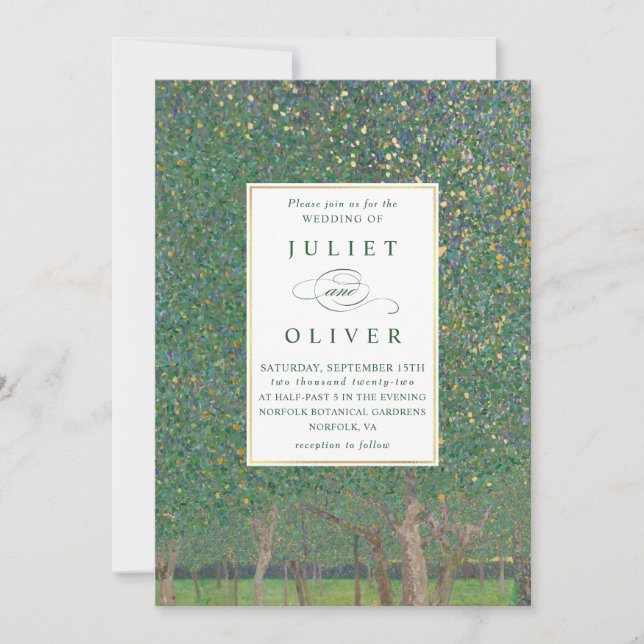 Natural Nouveau Wedding Invitations (Front)