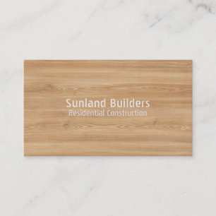 Natural Oak Wood Business Card