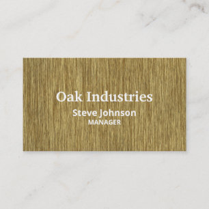 Natural Oak Woodgrain Look Professional Business Card