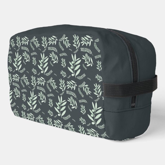Natural olive branch pattern dopp kit (Left Corner)