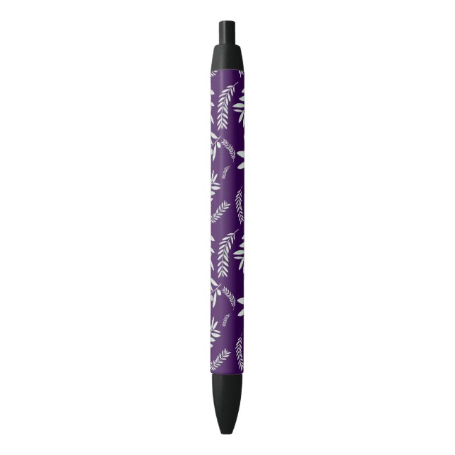 Natural Olive Branch Pattern Pen – Elegant Botanic (Front Vertical)
