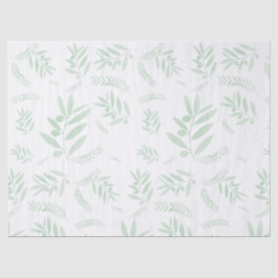 Natural olive branch pattern tissue paper