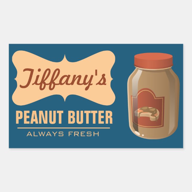 Natural | Organic Peanut Butter | Handmade Butter Sticker (Front)
