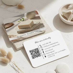 Natural Organic Soap QR Code  Business Card