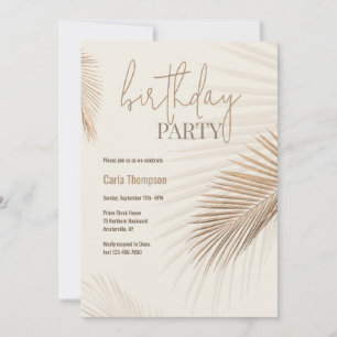 Natural Palm Invitation