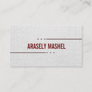 Natural Paper Texture Effect With Simple Lines Business Card