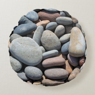 Natural Pebbles Round Pillow
