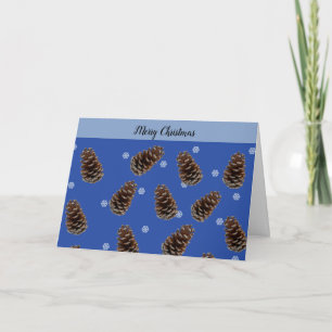 Natural Pinecones Christmas Card