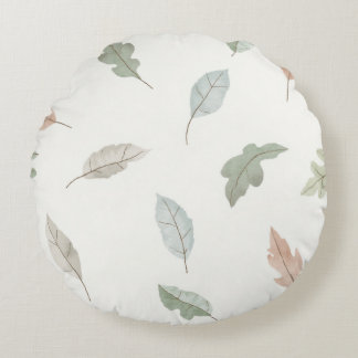 Natural plates round pillow