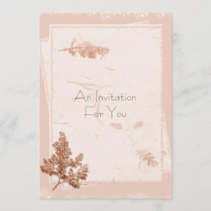 Natural Pressed Flower Look Personalized Invitation