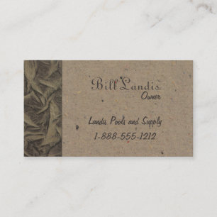 Natural Pressed Paper - Natural Brown Business Card