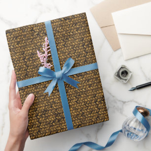 Natural Rattan Twill Pattern Wrapping Paper