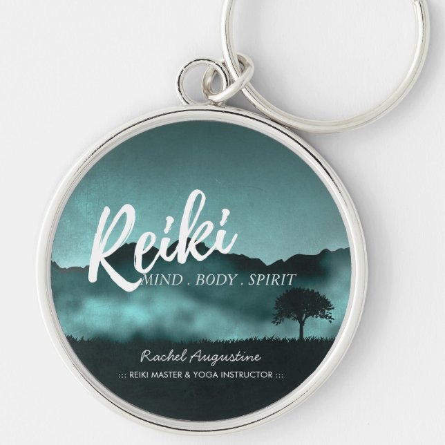 Natural Reiki Master and Yoga Mediation instructor Keychain (Front)