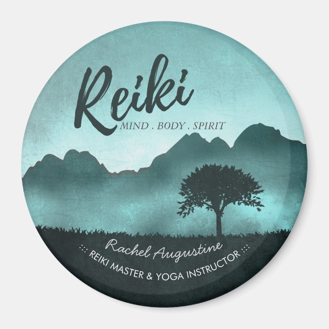 Natural Reiki Master Yoga Mediation instructor Magnet (Front)
