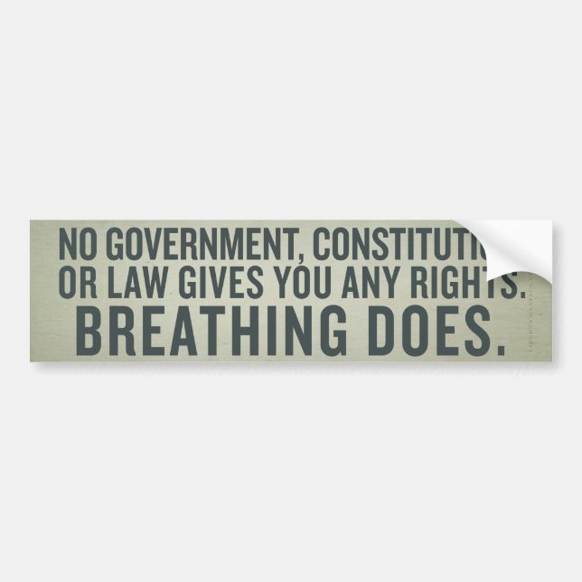 Natural Rights Bumper Sticker (Front)